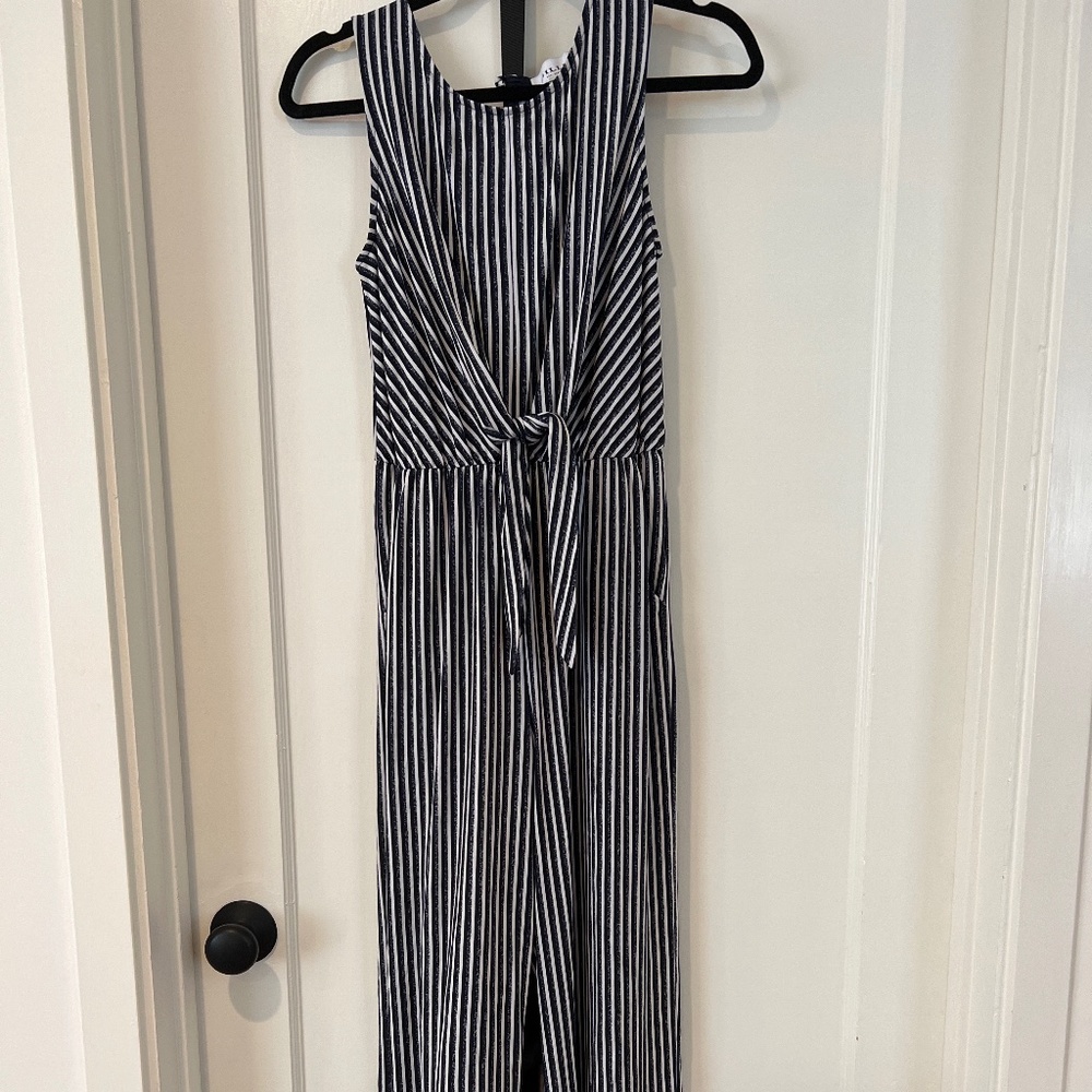 Striped fitted jumpsuit